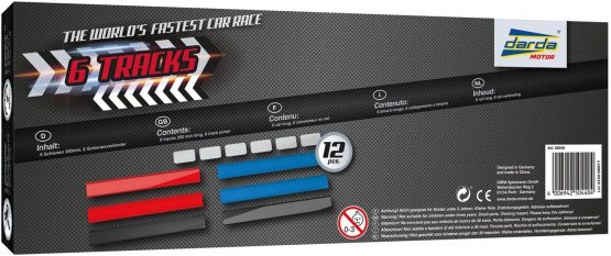Lena 50440 Racetrack add, Extension, Accessories Race Elements and 6 connectors, for use with Any Darda Track Set, Rot/Blau/Schwarz - Image 4