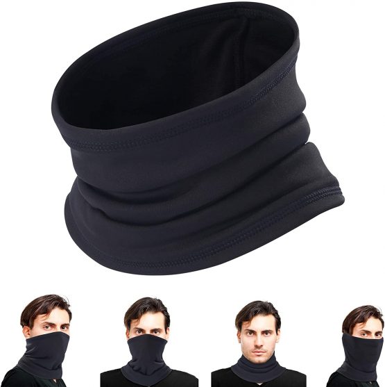 Oscenny Snood Double Layer Fleece Ultimate Thermal More Warmer Neck Gaiter Ski Scarf Mask Beanie for Men Women Winter Cold Running Motorcycle,Comfortable Fleece & Microfiber High Stretch(Neck Gaiter)