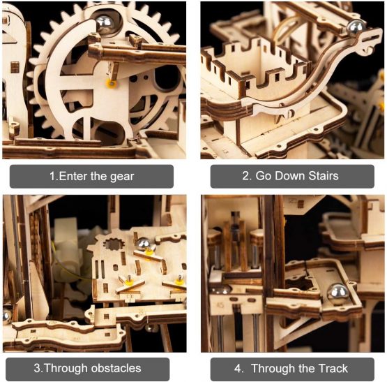 ROBOTIME 3D Puzzle Adults Wooden Model Kits to Build Construction Building Crafts Woodcraft Play Games Gift for Boys and Girls - Image 4