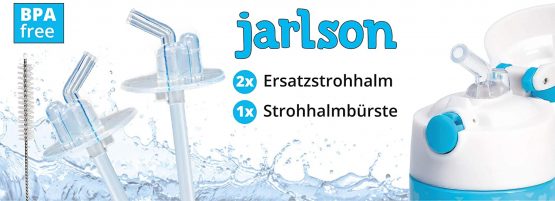 Jarlson replacement straws | spare parts | 2x silicone mouthpiece and 2 extensions for straw | Including straw brush | BPA-free - Image 3