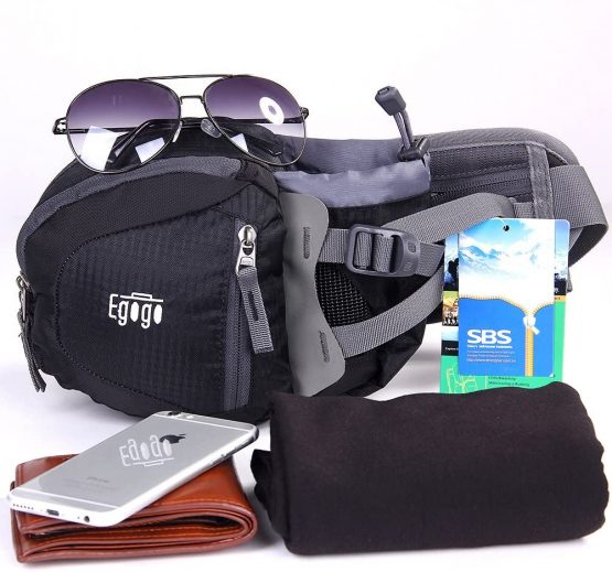 EGOGO S2209 Sports Bumbag with Water Bottle Holder for Travel, Hiking, Cycling - Image 4
