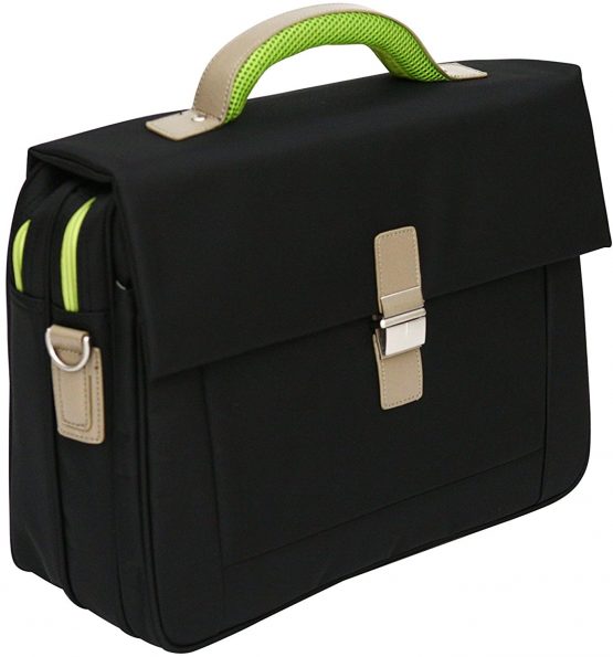 Tassia Laptop Briefcase - Flapover Opening with Adjustable Shoulder Strap