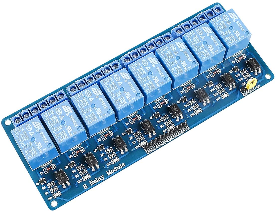 SunFounder 8 Channel 5V Relay Shield Module for Arduino 2560 1280 Arm PIC AVR STM32, 8-Channel