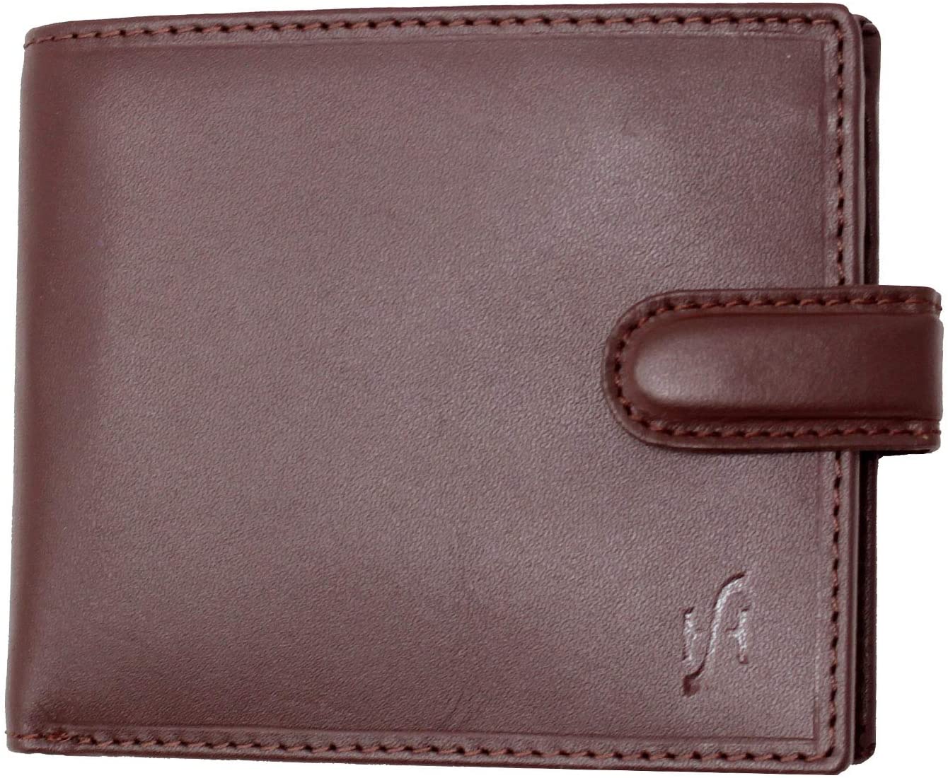 STARHIDE Wallets Men RFID Blocking Contactless Protection Slim Genuine Leather Bifold Wallet with Zip Coin Pocket Gift Boxed 1100 (Brown VT)