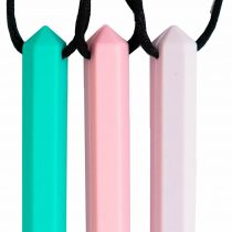 Tilcare Chew Chew Sensory Necklace – Best for Kids or Adults That Like Biting or Have Autism – Perfectly Textured Silicone Chewy Toys - Chewing Pendant for Boys & Girls - Chew Necklaces