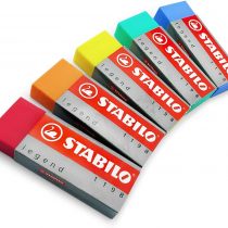 STABILO Legend Plastic Eraser - Pack of 5 - One of Each Colour