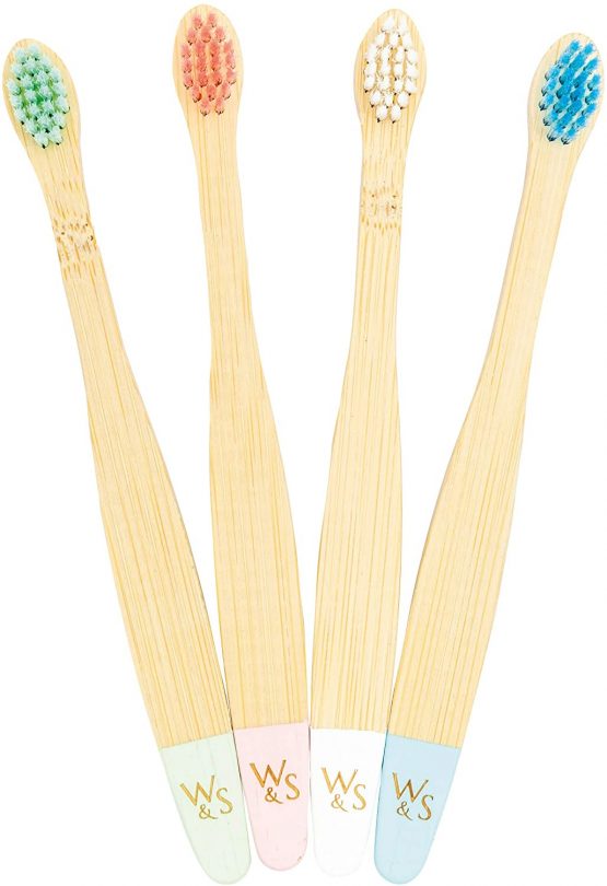 Wild & Stone Organic Baby Bamboo Toothbrush | Four Colours | Soft Fibre Bristles | 100% Biodegradable Handle | BPA Free | Vegan Eco Friendly Baby Toothbrushes - Image 4