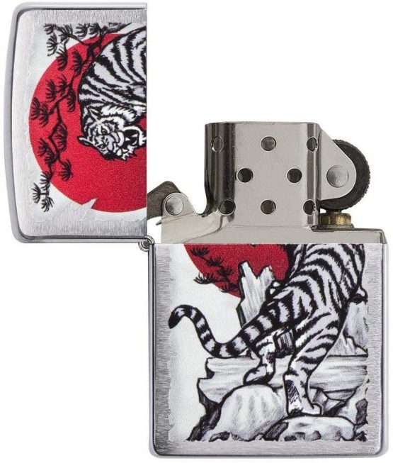 Zippo Windproof Lighter| Metal Long Lasting Lighter |Best Lighter Fluid| Refillable Lighter| Perfect for Cigarettes Cigars Candles |Pocket Lighter Fire Starter |Asian Tiger, regular - Image 4