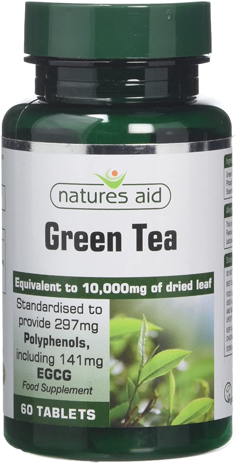 Natures Aid Green Tea 10,000mg, High Strength Natural Supplement, Supports Energy, Metabolism & Weight Management