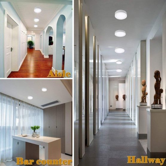 6W Surface Mounted Led Ceiling Light Fittings (Waterproof), 6000K Cool White. Led Bathroom Light Ceiling for Kitchen, Hallway, Living Room, Soft Daylight Flush Mounted Ceiling Lights. (AC 110-265V) - Image 4