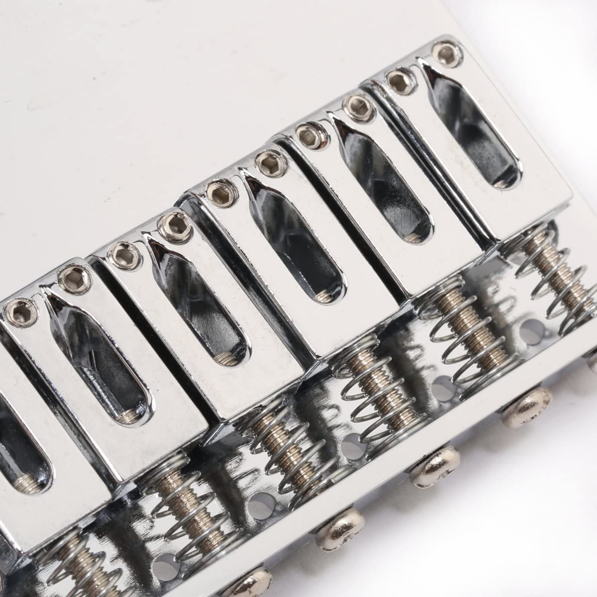 Musiclily 54mm Tele Bridge with 6 Modern Saddles for Squier Telecaster Electric Guitar,Chrome, 8 cm x 9.65 cm x 1.32 cm - Image 2