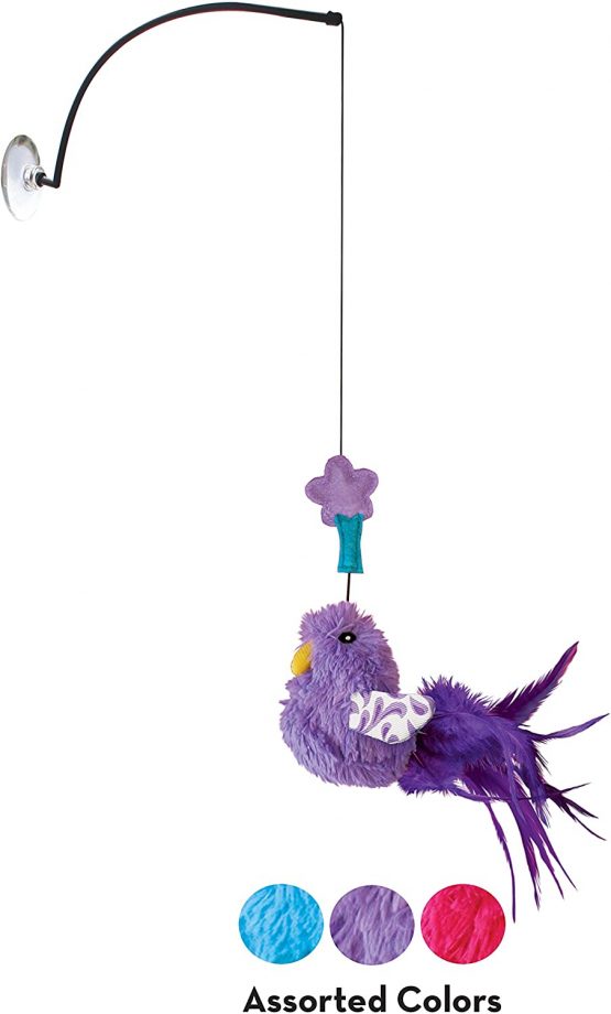 KONG - Connects Window Teaser - Colorful Bird for Enticing Cat Play (Assorted Colours) - Image 4