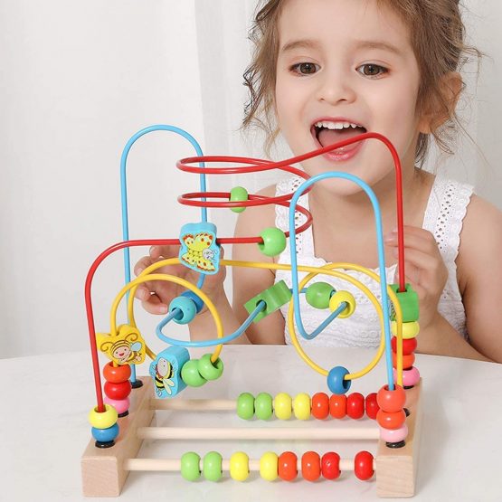 Jacootoys Toddlers Bead Maze Roller Coaster Animal Circle Toys Educational Abacus Beads Game for Boys Girls Baby Gift - Image 2