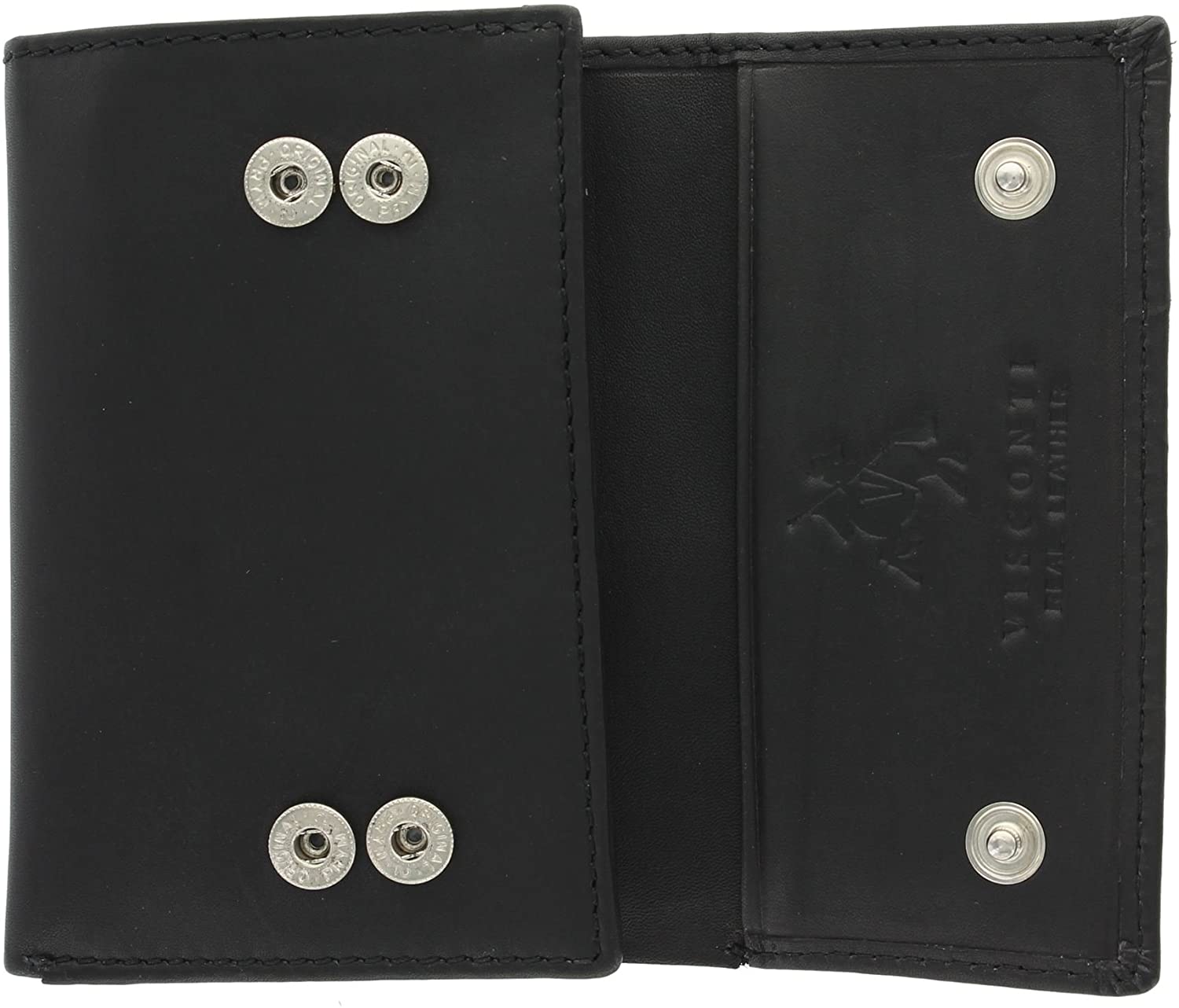 Visconti Compact Leather Keycase Wallet 1178 Black - Image 2