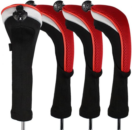 Andux Long Neck Golf Hybrid Club Head Covers with Interchangeable No. Tag CTMT-02