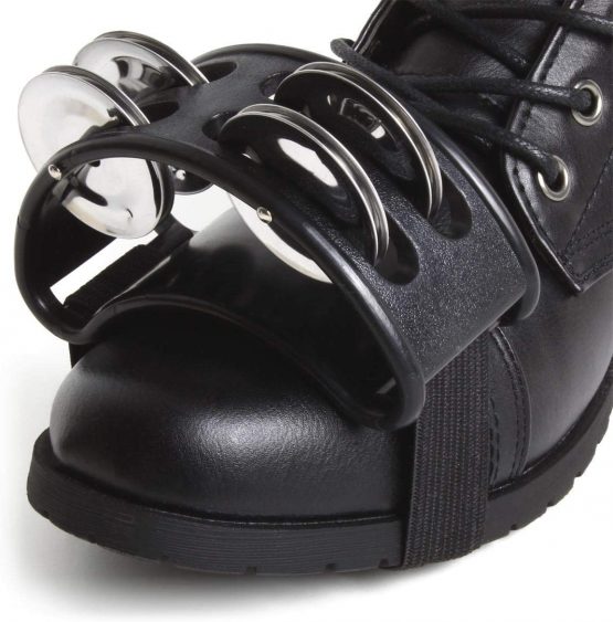 iGadgitz Xtra U6993 - Foot Tambourine Foot Shaker Foot Jingle - Guitar Players, Musicians, Singers, Music Class, Bands and more - Black - Image 3