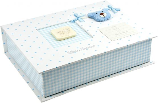 Spotty Baby Imprint Gift Box with Imprint Kit and Booties