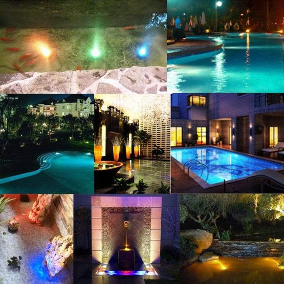 Submersible LED Lights,Multicolor RGB 10-LED Lights Waterproof Underwater Light LED Base for Vase Base,Aquarium, Pond, Garden, Fish Tank,Home Party, Decoration Lights - Image 2