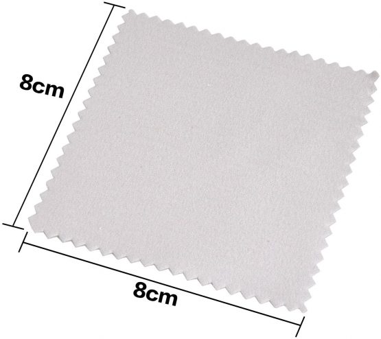 Jewelry Cleaning Cloth Polishing Cloth for Sterling Silver Gold Platinum, 50 Pack (Grey) - Image 2