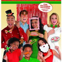 amscan 10119847 Christmas Photo Booth Party Kit-21 Pcs