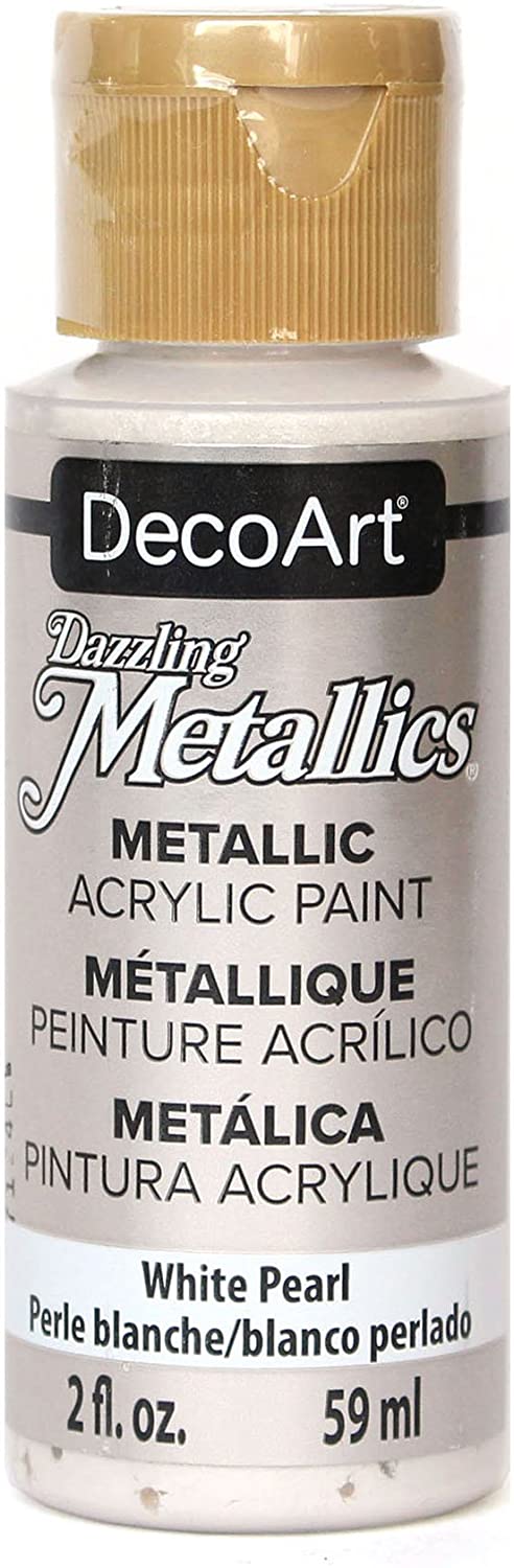 Deco Art Americana Acrylic Metallic Paint, White Pearl,59 ml (Pack of 1)