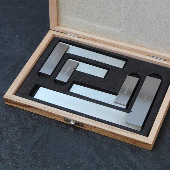 Faithfull FAIESSET4 4 Piece Engineers Square Set 50,75,100,150 mm (2 Inch, 3 Inch, 4 Inch, 6 Inch) in Wooden Presentation Case - Image 2