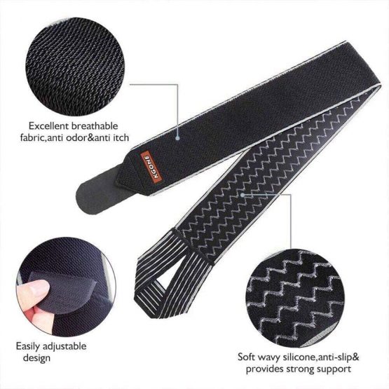 KGONE Adjustable Ankle Support, Ankle Brace Breathable Nylon Elastic Material Ankle Wrap for Sports, Joint Pain, Sprains Fatigue etc, One Size Fits All - Image 4