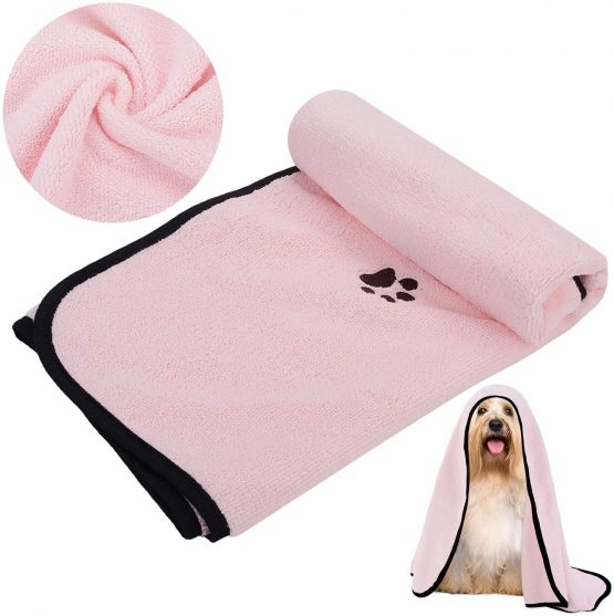 Legendog Pet Towels,2PCS Pet Microfiber Towel Quick Drying Towel For