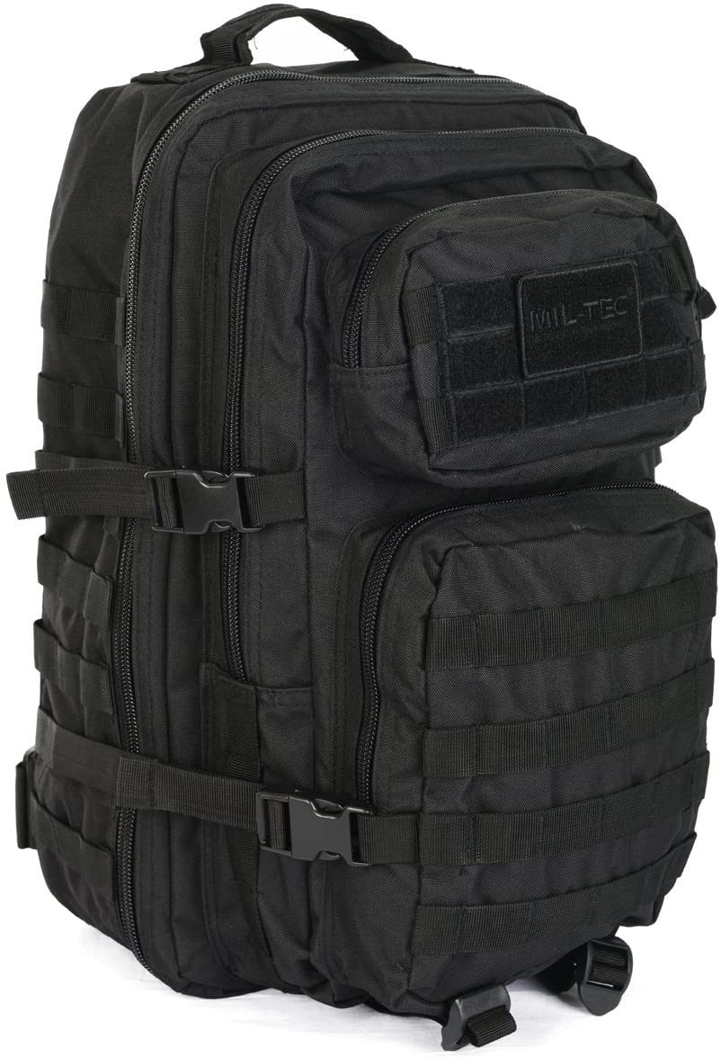 Mil-Tec US assault rucksack, 36 litres, black 36L - Image 3