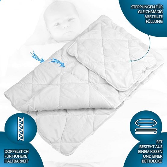 Children's Blanket Baby Bedspread Children's Bedspread - Baby Blanket and Pillow Children bedspreads Set Quilt Microfiber Bedding (Duvet Set 2 Pieces - 135X200, Duvet and Pillow (Without Cover)) - Image 3