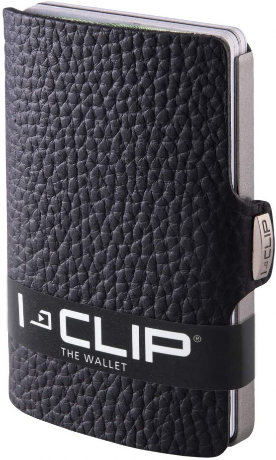I-CLIP Original Silver Pure Black, Credit Card Holder, Wallet, Money Clip