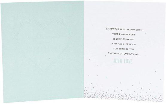 UK Greetings Engagement Card - Congratulations Engagement Card - Silver Foil Heart Design, Ukg - Image 2