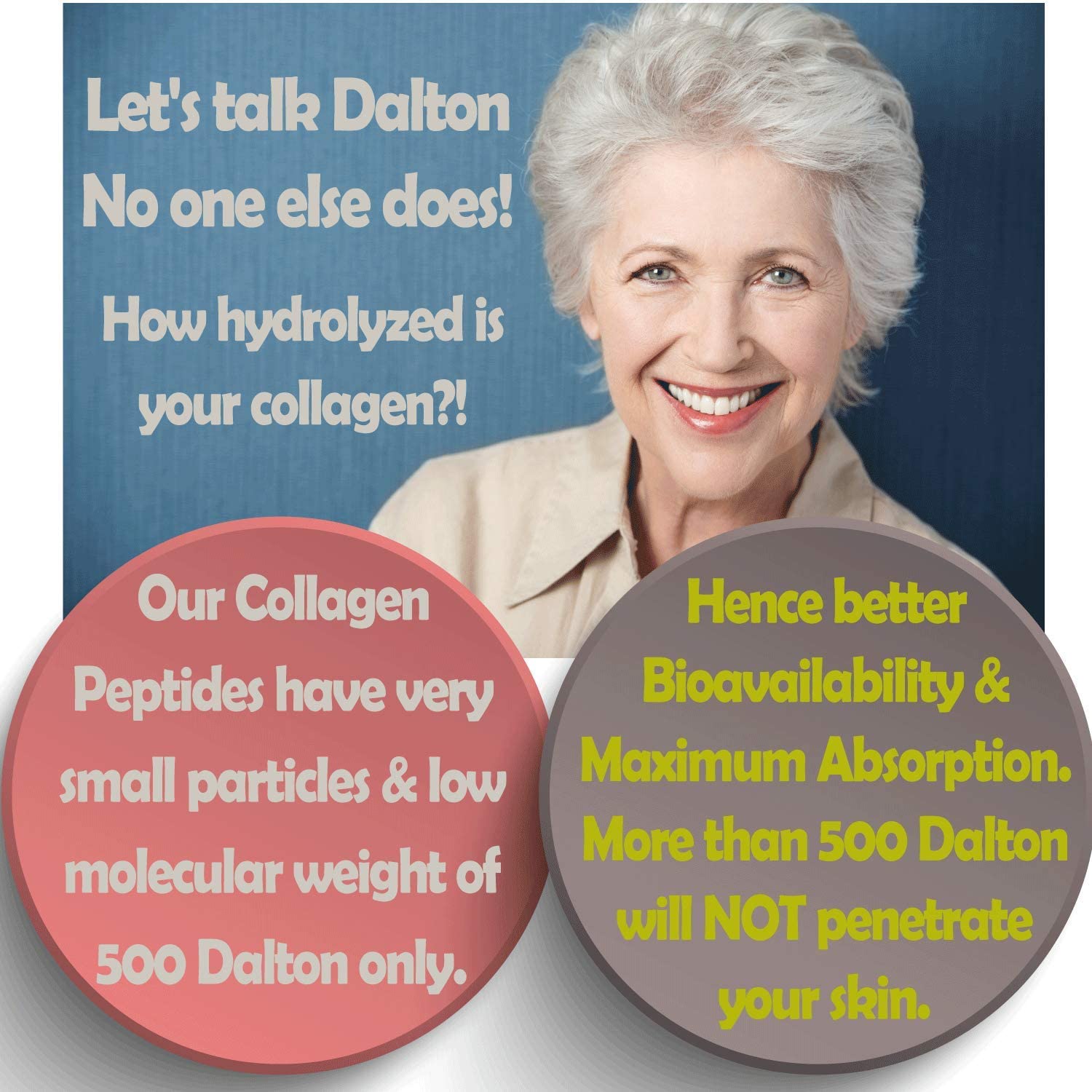 Advanced Skin, Hair, Nails, Bones Complex. Marine Collagen from Wild Fish 1000mg, Hyaluronic Acid 200mg; Vitamin C, Zinc - Image 4