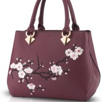NICOLE&DORIS Casual Sweet Handbag Women Crossbody Shoulder Bag Purse Tote Commuter PU Leather Purple
