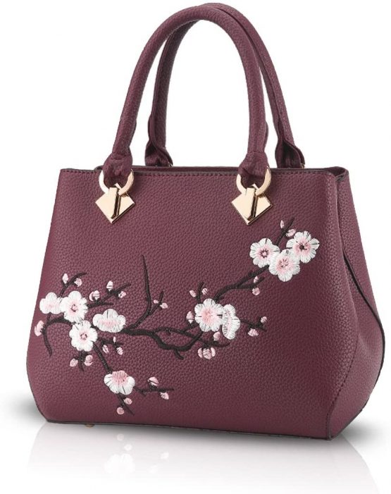 NICOLE&DORIS Casual Sweet Handbag Women Crossbody Shoulder Bag Purse Tote Commuter PU Leather Purple