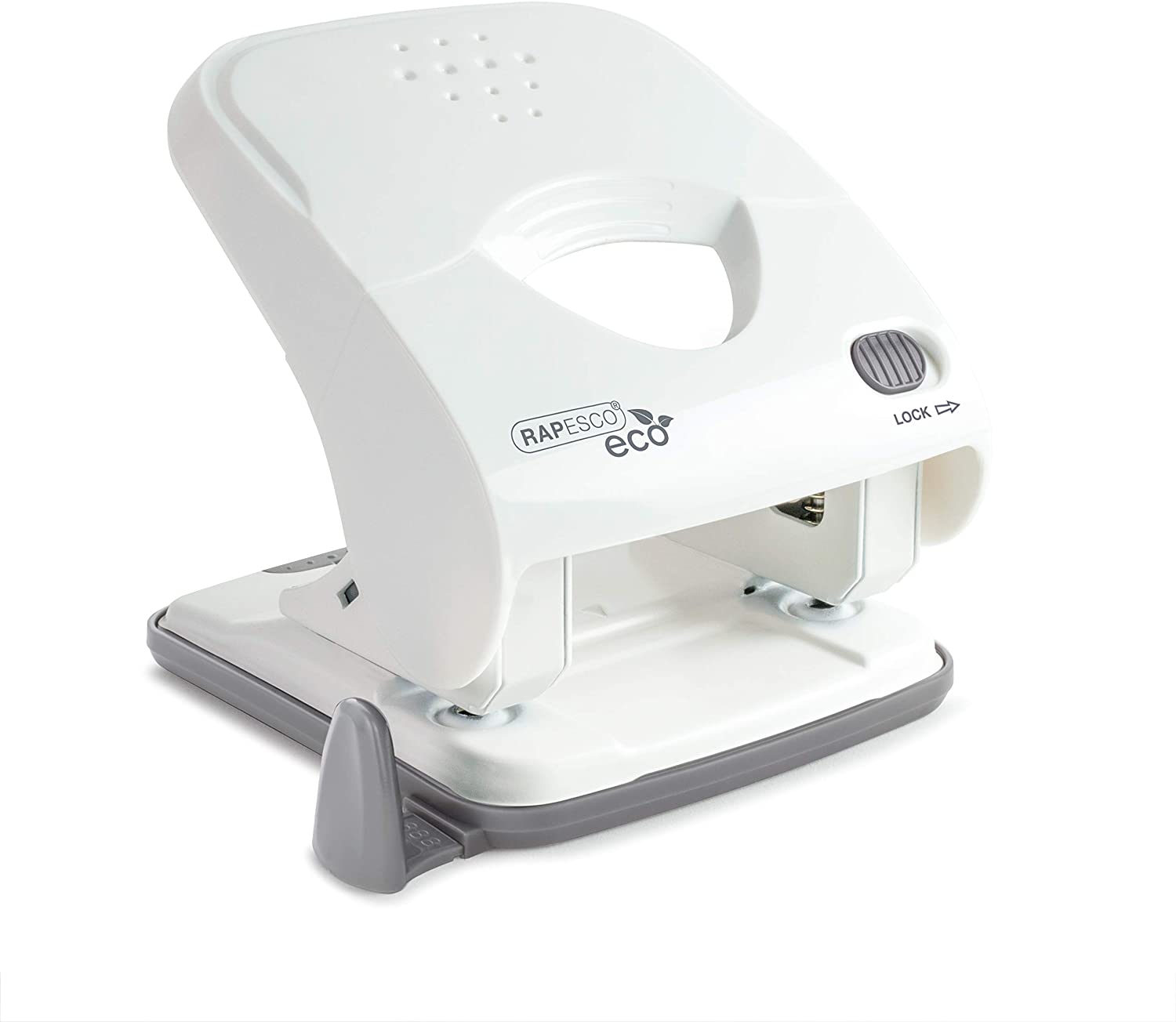 Rapesco 1524 ECO X5-30ps Less Effort 2 Hole Punch, 30 Sheet Capacity, Soft White
