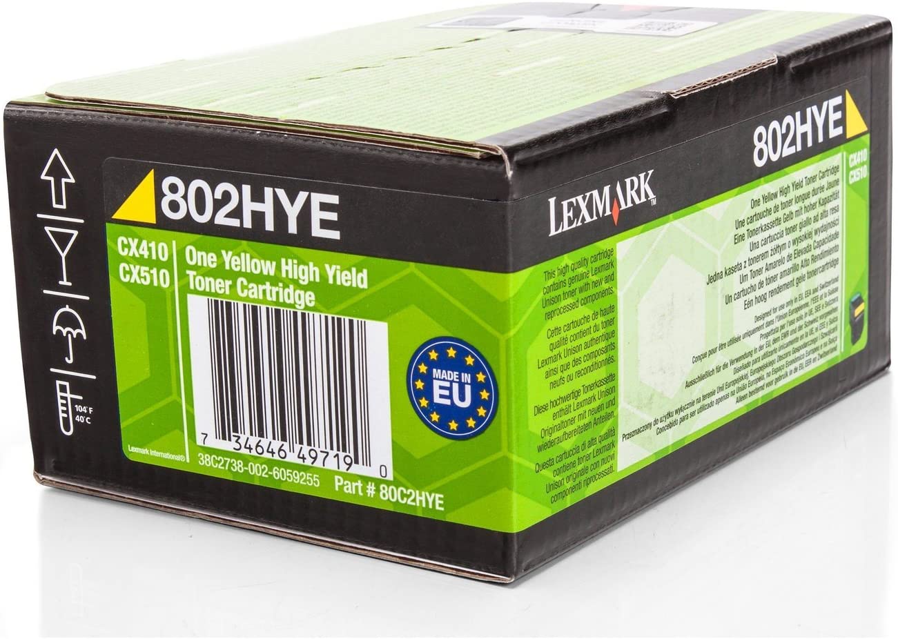 Lexmark 80C2HYE Laser Toner for CX410DE - Yellow