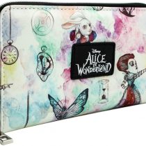 Alice In Wonderland Through The Looking Glass Coin & Card White Clutch Purse
