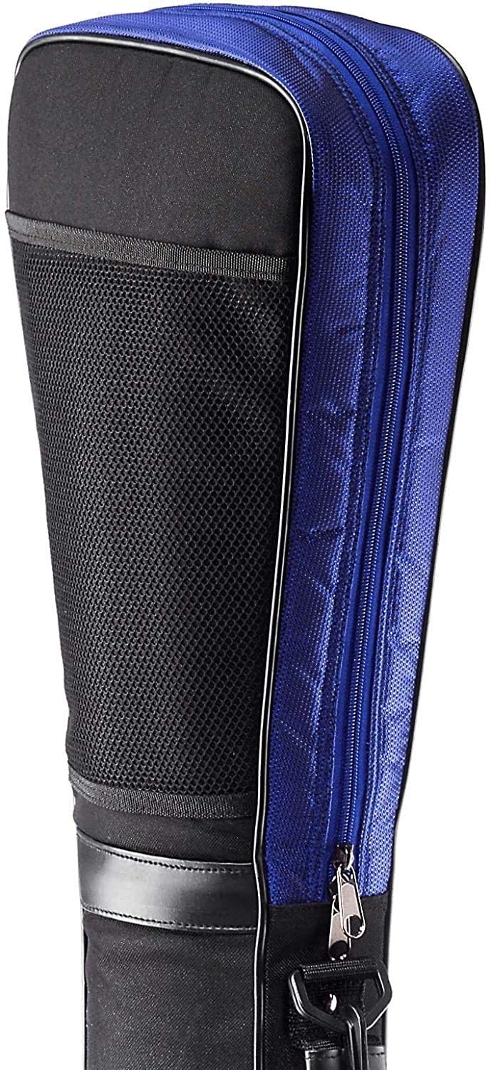 Golf/Pencil/Travel/Range/Pistol Carry Bag With Integrated Protective Cover and Outer Pocket - Black and Royal Blue - Image 3