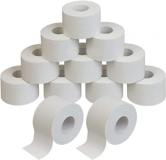 ALPIDEX 12 x Sports Tape 10 m x 3.8 cm white zinc oxide tape finger tape
