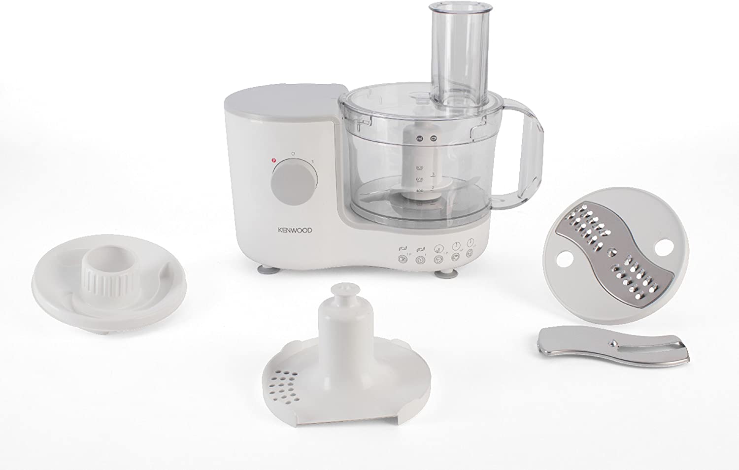Kenwood Compact Food Processor, 1.4L Bowl, Blender, Emulsifying, Chopping Blade, Shredder Disc 400W, FP120, White - Image 4