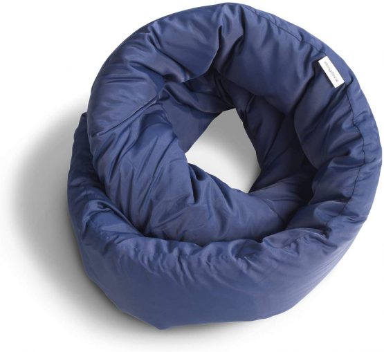 Infinity Pillow - Design Power Nap Pillow, Travel and Neck Pillow (Navy)