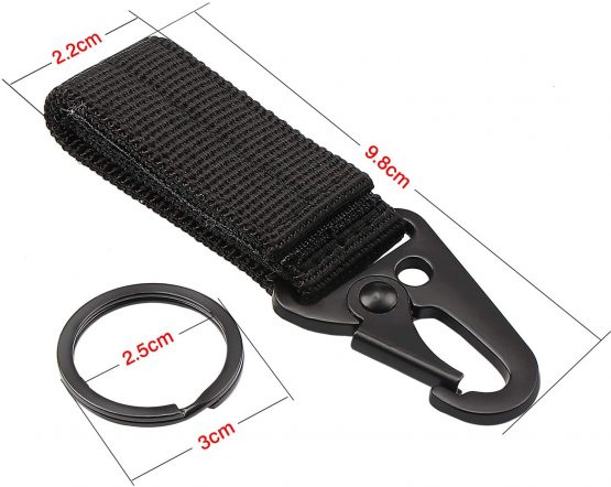 Coolty Tactical Hanging Belt Carabiner Clip Molle Strap Snap Hook Nylon Webbing Buckle Strap Clip Backpack Tape Keychain Hanging Buckle Belt Key Ring Holder for Camping Hiking Outdoor Activities - Image 3