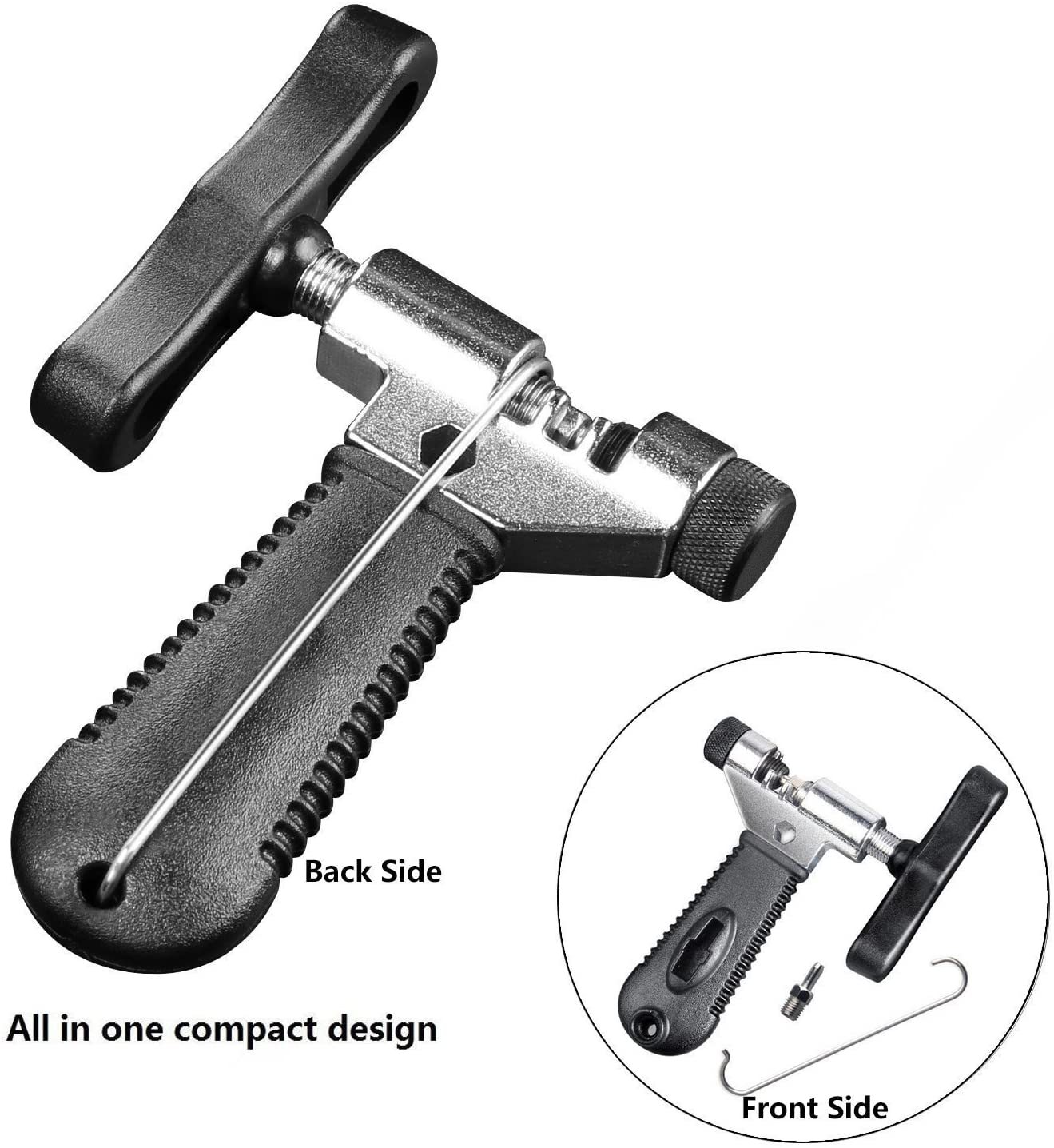 TAGVO 2-in-1 Bike Chain Tool+Chain Checker, Universal Bicycle Chain Repair Tool with Chain Wear Indicator Tool - Image 2