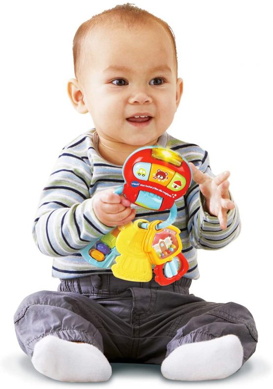 VTech - Baby Keys Interactive Electronic Rattle with Voice and Lights (3480-505122), Assorted Colour/Model - Image 2
