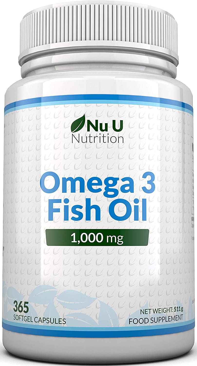 Nu U Nutrition, Omega 3 Fish Oil 1000mg