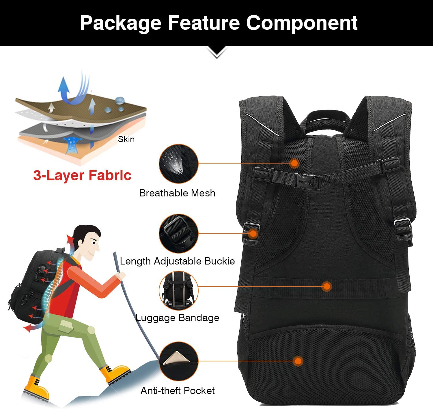 Besttravel Travel Backpack - Image 4