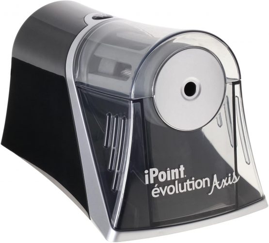 Westcott iPoint Axis E-15510 00 Electrical Pencil Sharpener with Auto Stop Grey/Black
