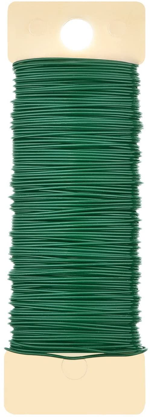 Floral Arrangement Tool Kit Floral Tape Stem Wrap 1/2 Inch by 30 Yards, 22 Gauge Green Paddle Wire and 4 1/2 Inch Wire Cutter - Image 2