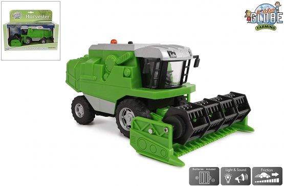 Kids Globe 510696 - Combine harvester with light and sound, assorted colors, color not selectable